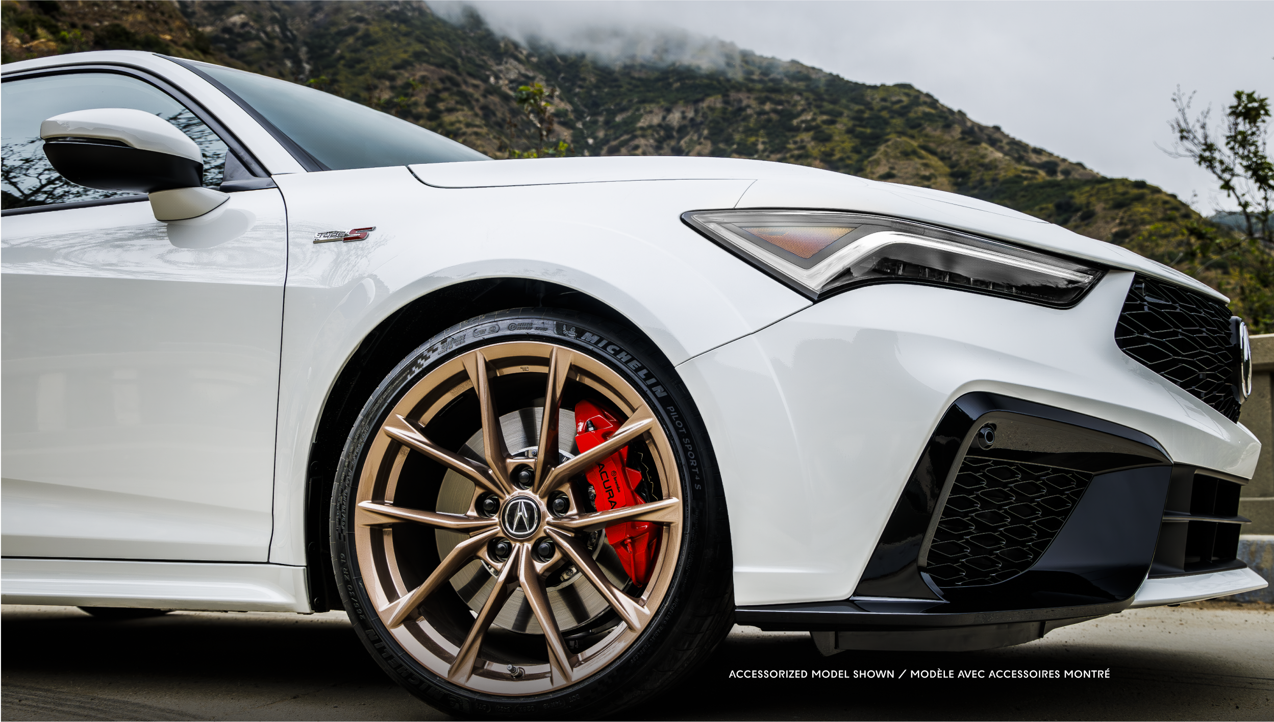 Vue de dessus de l’Integra 2023 stationnée