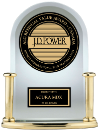 J.D. Power award trophy on white space.