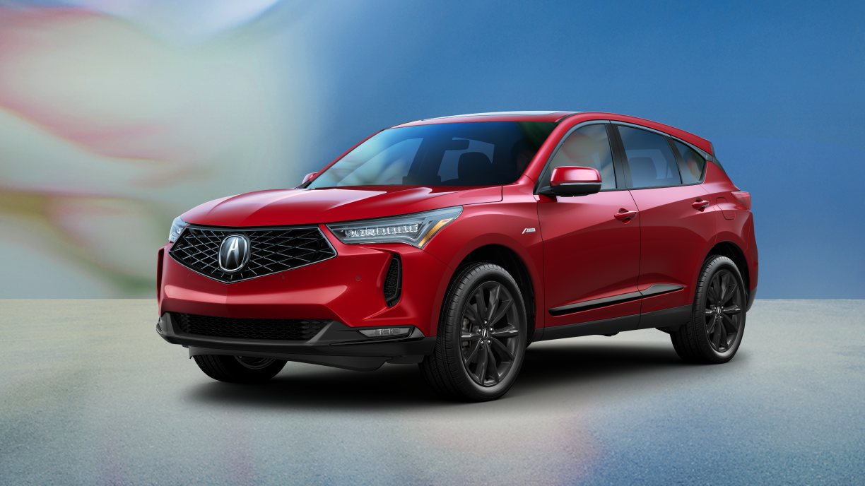 3/4 wide front view of a red RDX